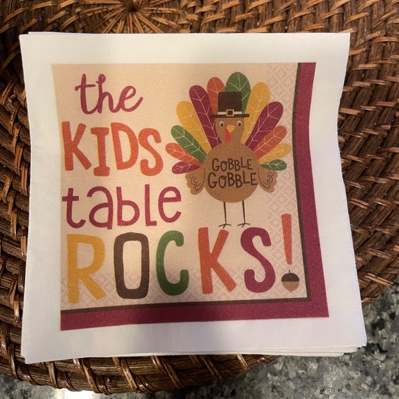 Kids Table Rocks Paper Napkins - Picture 3 of 4